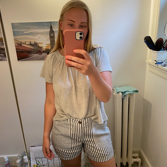 GAP Girlfriend Chino Short blue/white stripped - Picture 3 of 4